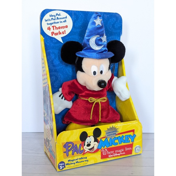 Disney Park PAL MICKEY 2005 Sorcerer Edition Talking Plush Still New In Box READ